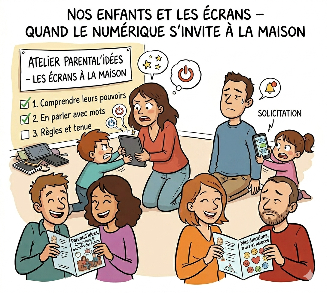 Atelier thématique : nos enfants et les écrans, quand le numérique s'invite à la maison